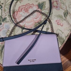 Kate Spade Cameron Convertible Crossbody Lavender White Blue NWT wkru5844